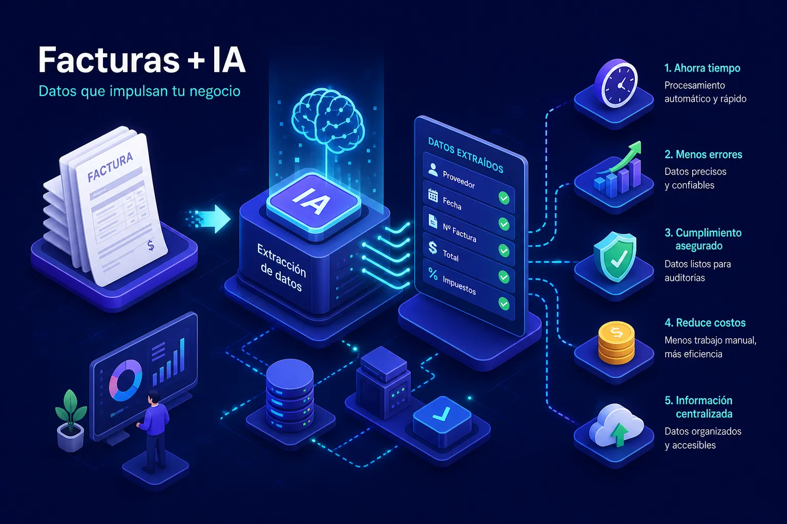 Extracción y validación automática de datos de facturas con inteligencia artificial